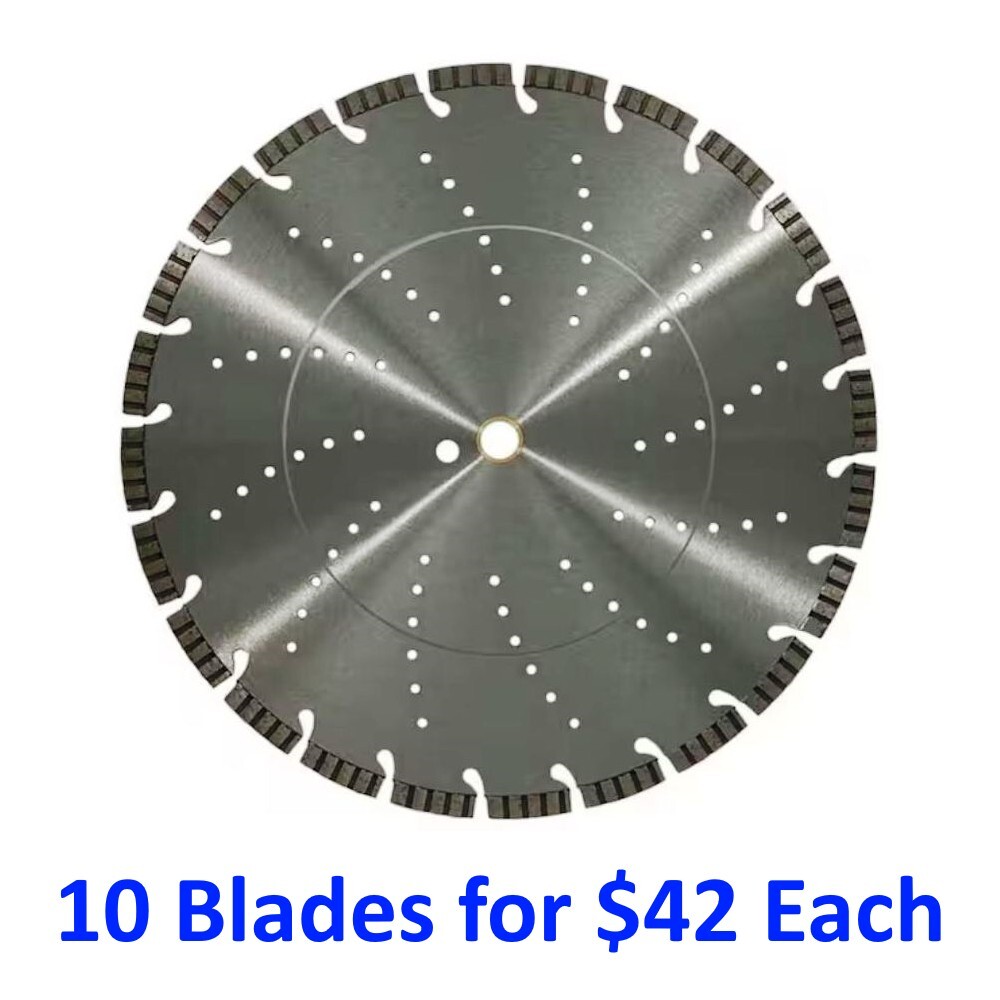 14" TURBO SEGMENT DIAMOND SAW BLADE - 10 Blades for $42 Each
