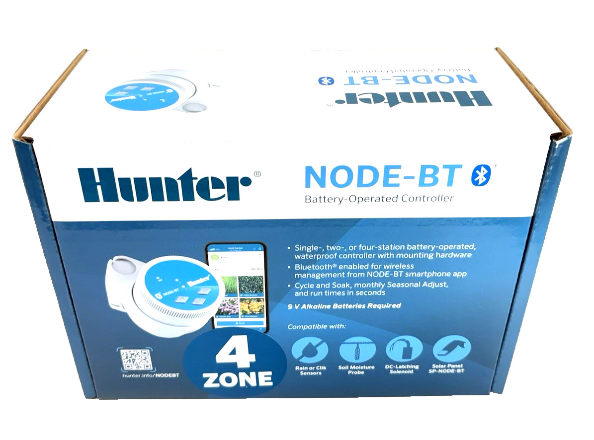 Hunter Node-BT-400 Four (4) Station Bluetooth Battery Controller New in Box