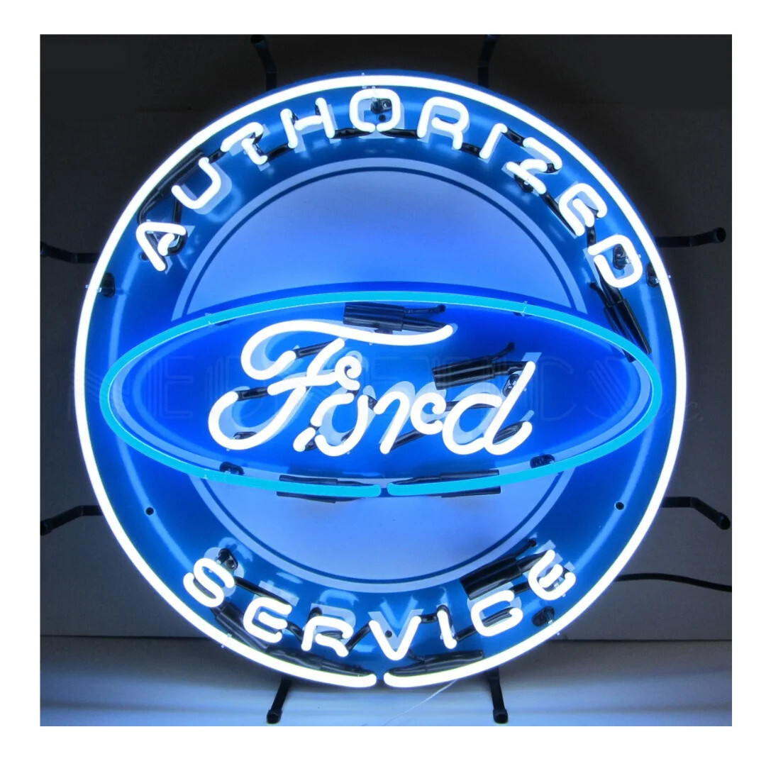 Neonetics 5FRDBK Ford Authorized Service Neon Sign With Backing