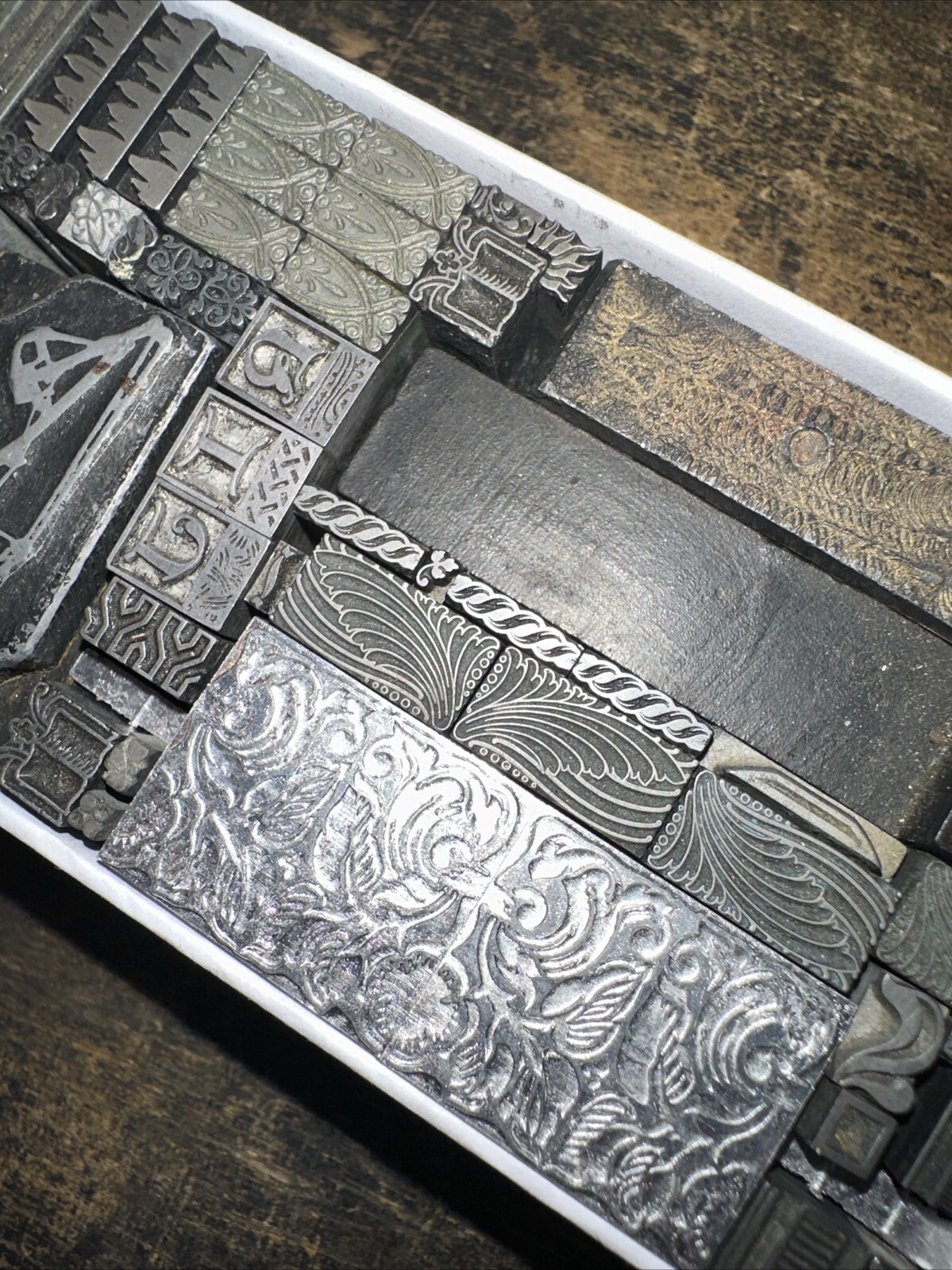 Printing Blocks “ Lead Ornamental Borders Dingbats” Nice Variety Beautiful! C7