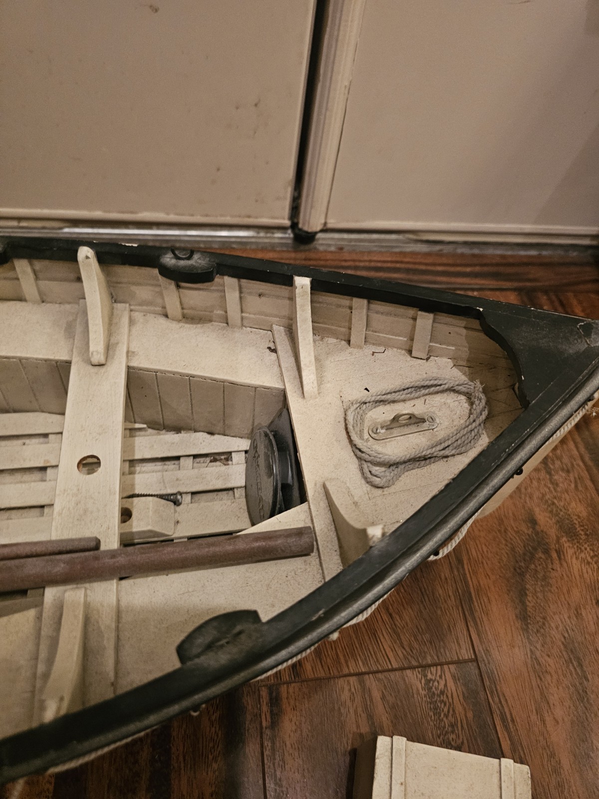 Vintage Liverpool #14 Wood Model Of Titanic Lifeboat, 31" W/Oars, Mast &...