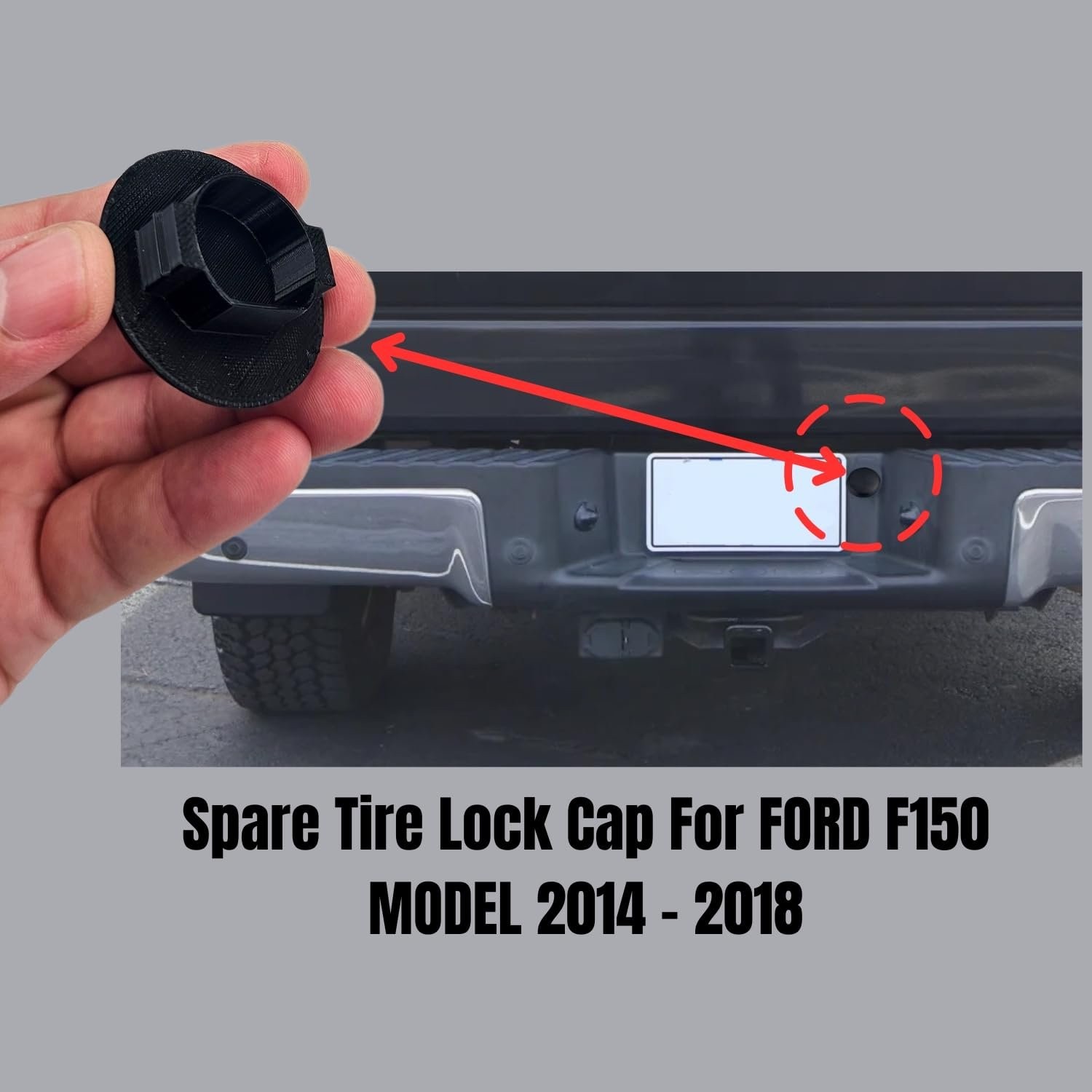 EMALPE Spare Tire Lock Cap Replacement for Ford F150 2014-2018, Protective...