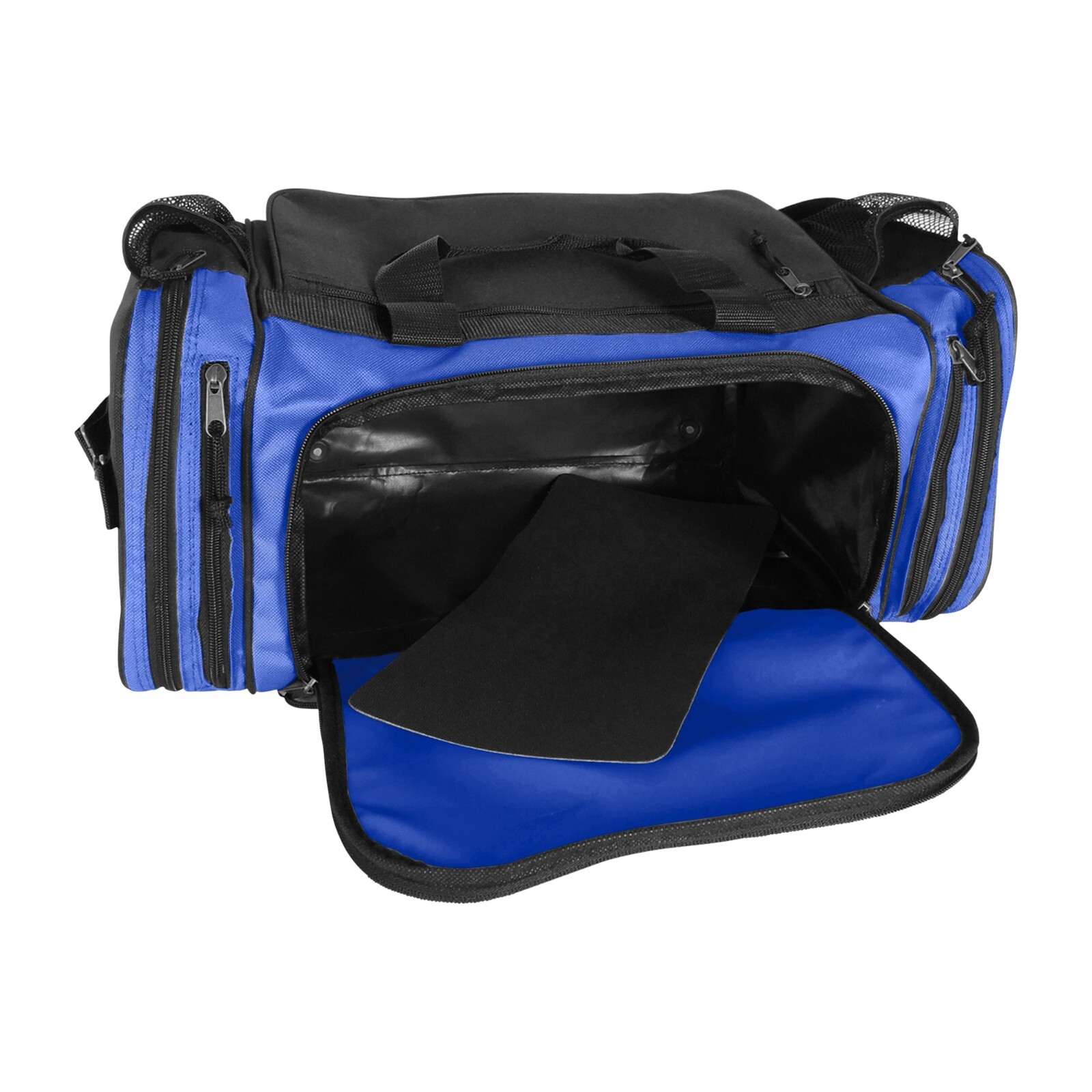DALIX Brand New Duffle Bag Sports Duffel Bag in Black Gym Bag Royal Blue