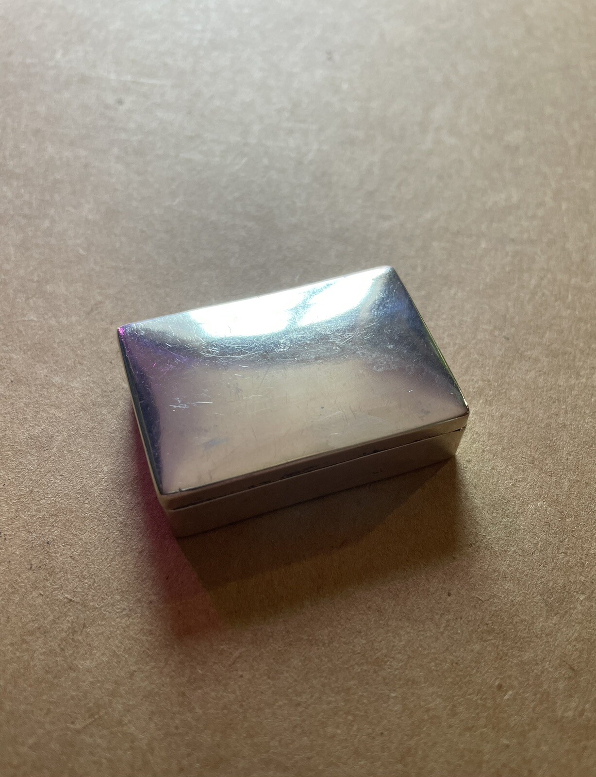 Fred Davis Large Sterling Silver Pill Box Mexico Taxco Signed