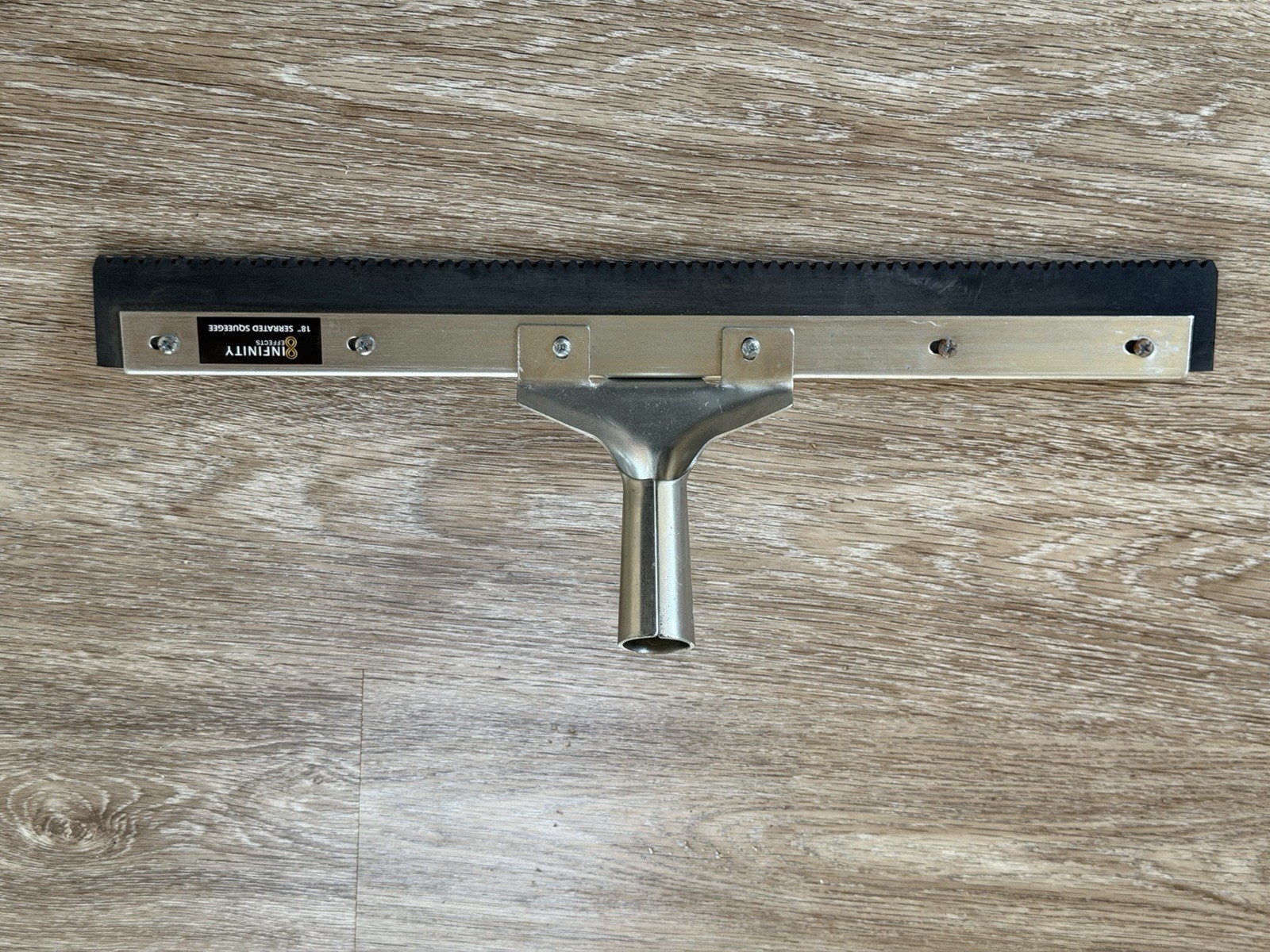 Notched Squeegees, 18 Inch Blade Size, Reversible Rubber Blade - Floor Coating