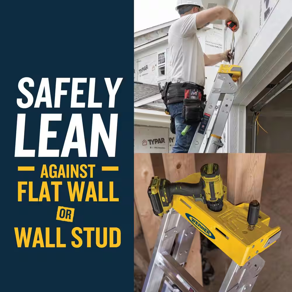 16 Ft. Reach Aluminum Adjustable Multi Position Ladder with 375 Lb. Load Capacit