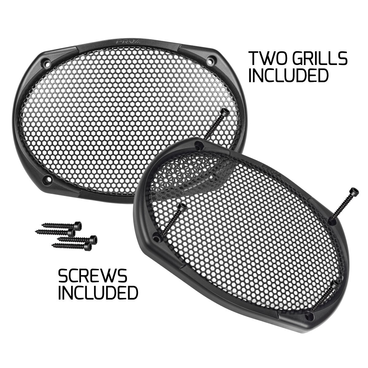 2x PRV Audio 69GRILL-MESH 6x9" Steel Mesh Speakers Grill Cover Protector Black