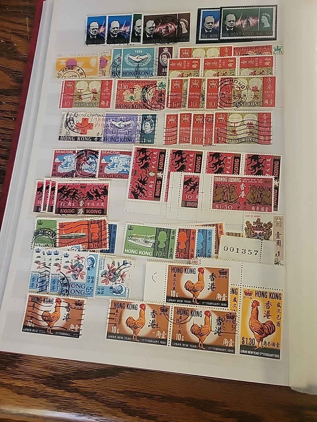 Worldwide Stamp Collection in Album Full of Stamps - Mint & Used Royal Mail HK