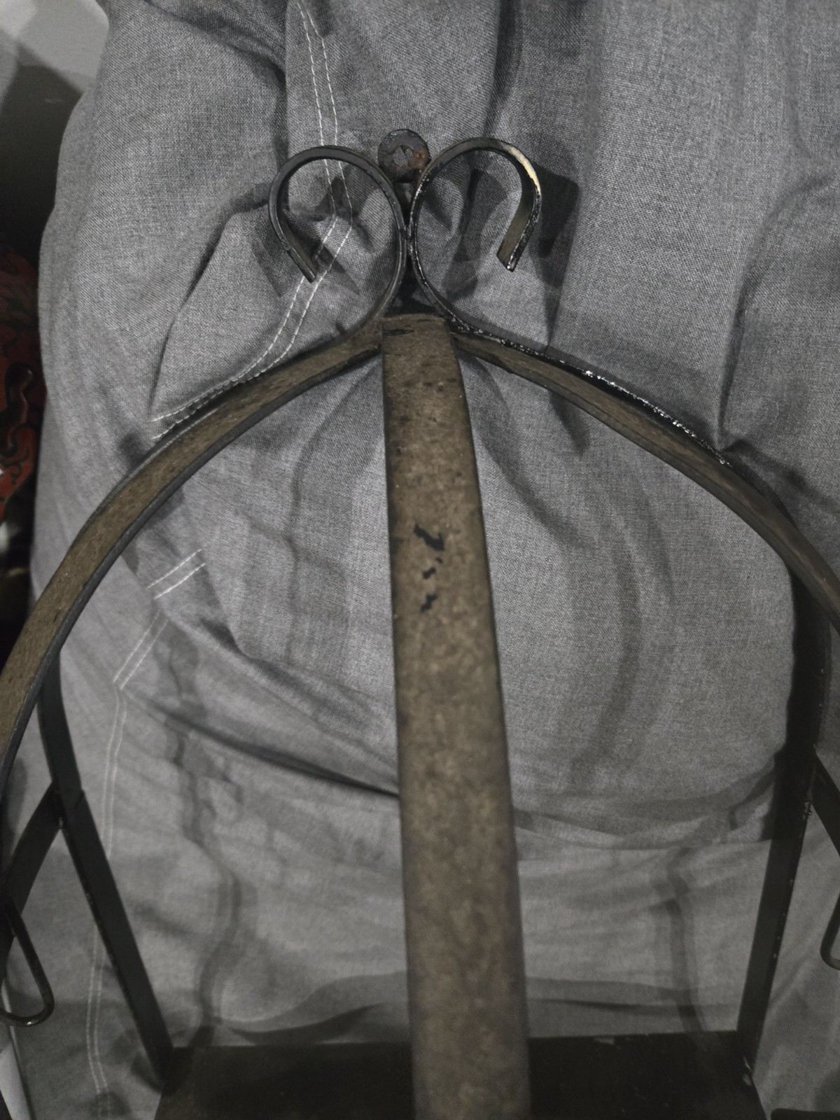 French Country Style Vintage Wrought Iron Pan Kitchen Utensils Rack