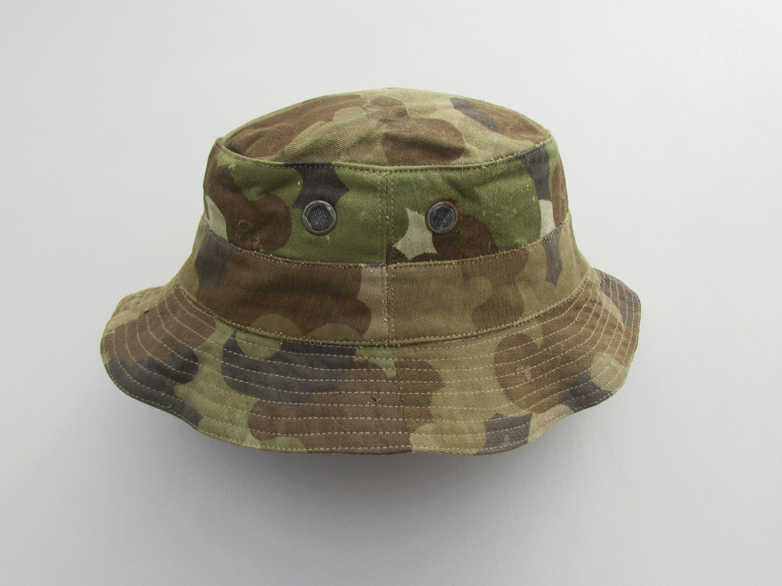 ORIGINAL SOUTH VIETNAM TAILOR MADE POLICE FIELD FORCE CLOUD CAMO BOONIE HAT RVN