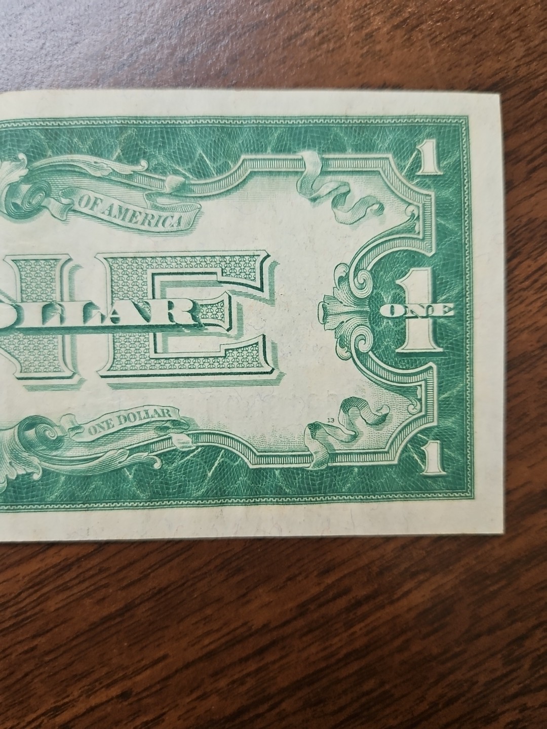 1928 $1 One Dollar Silver Certificate Funny Back Note Blue Seal C91339019A Holes