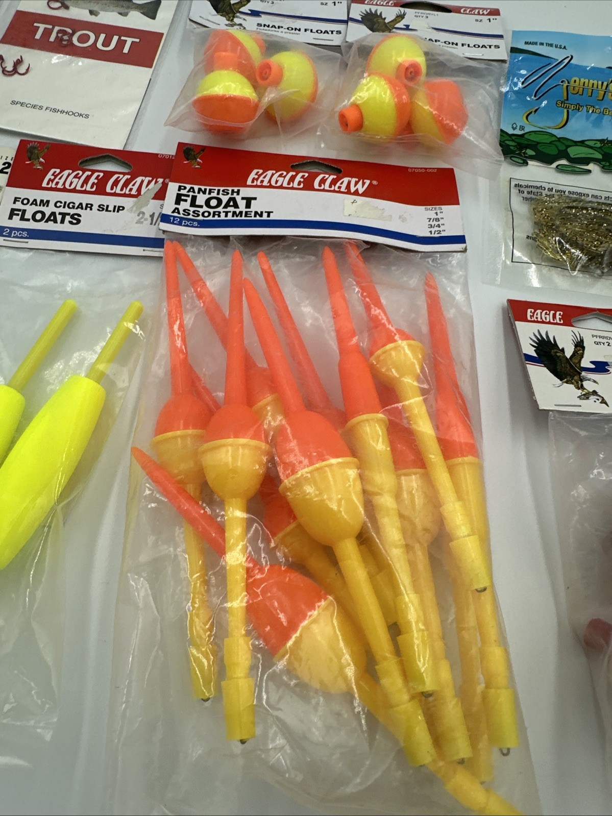 Fishing Tackle Lot Floats Swivels Hooks Sinkers Eagle Claw Trout Panfish