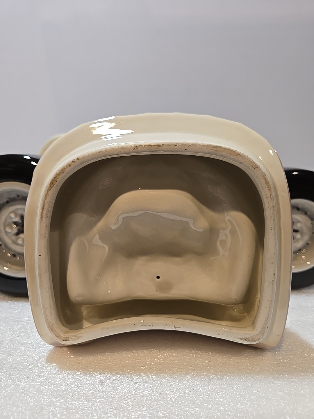 Vintage 2002 Coca-Cola COKE 14" Porcelain Race Car Cookie Jar, Very Good Shape