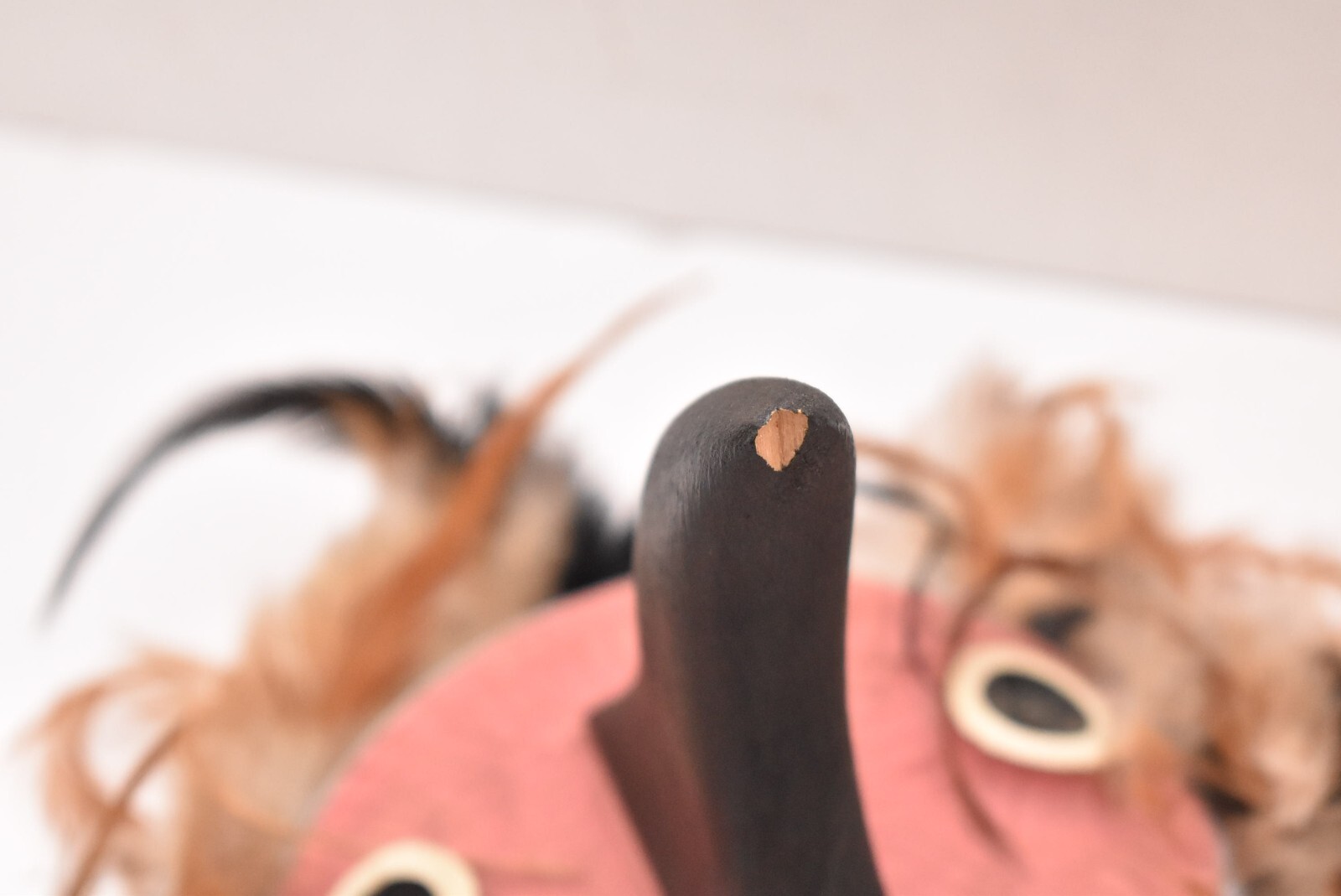 Native American Tsimshian Raven Pacific NORTHWEST COAST BIRD Mask Signed Carved