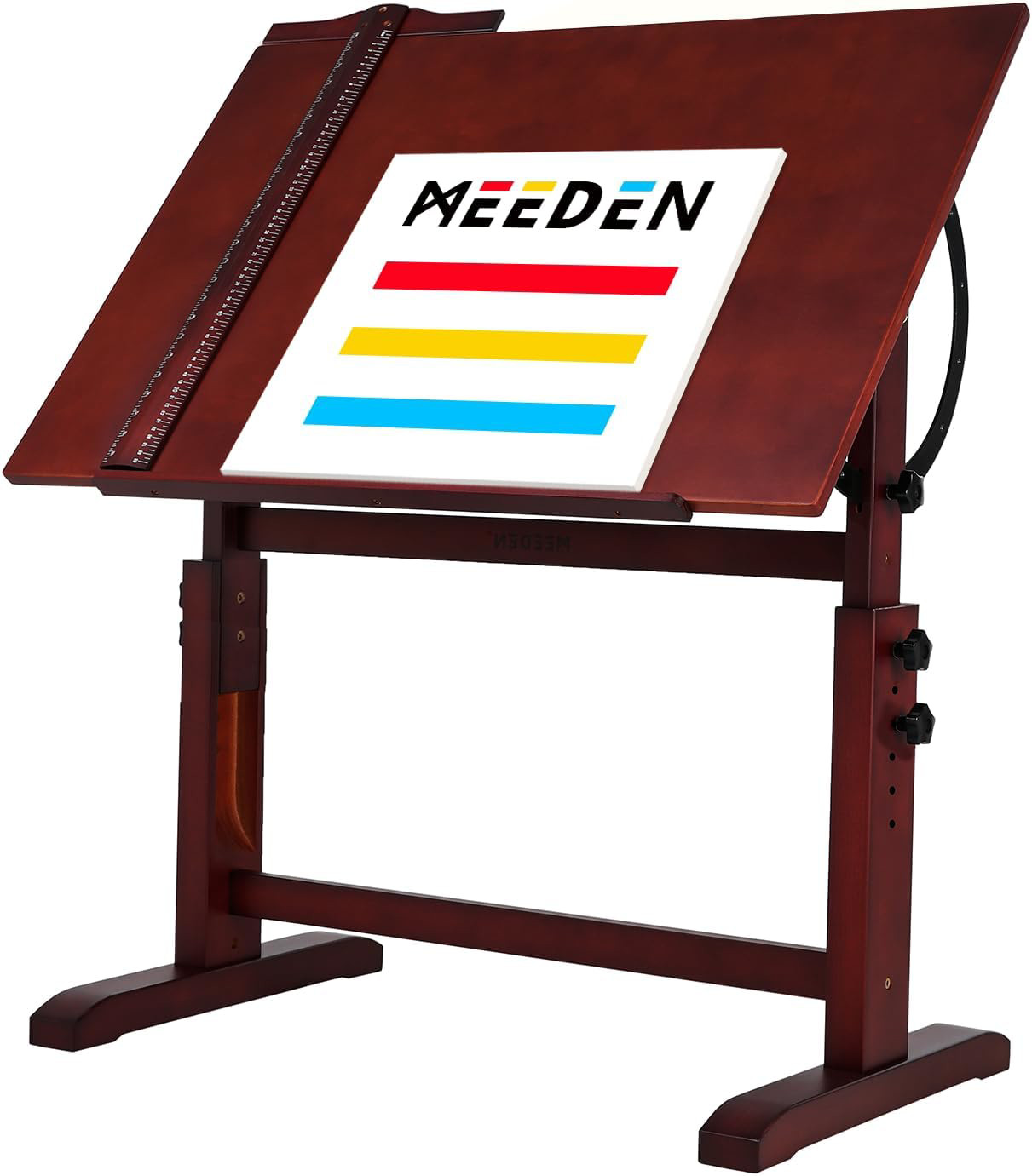 MEEDEN Wood Drafting Table,Artist Drawing Table with Height Adjustable & Tilting