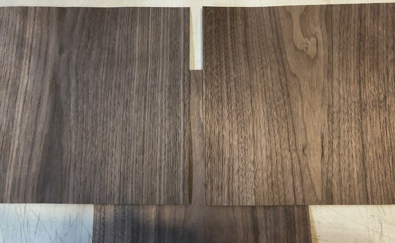 6 Walnut Wood Veneer 12" x 12" Sheets Pieces