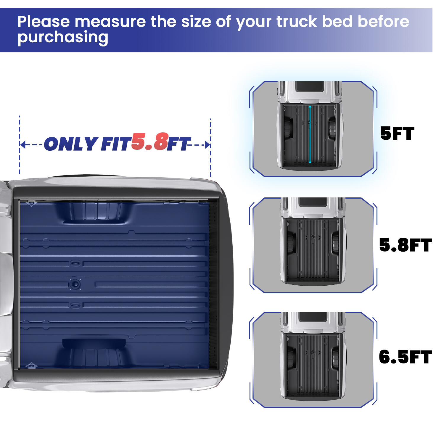 New 5.7/5.8FT Tonneau Cover Bed For 2009-2025 Dodge Ram 1500 2500 3500 On-Top