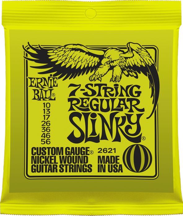 **3 PACKS ERNIE BALL 2621 7-STRING ELECTRIC GUITAR STRINGS (3 FULL SETS)**