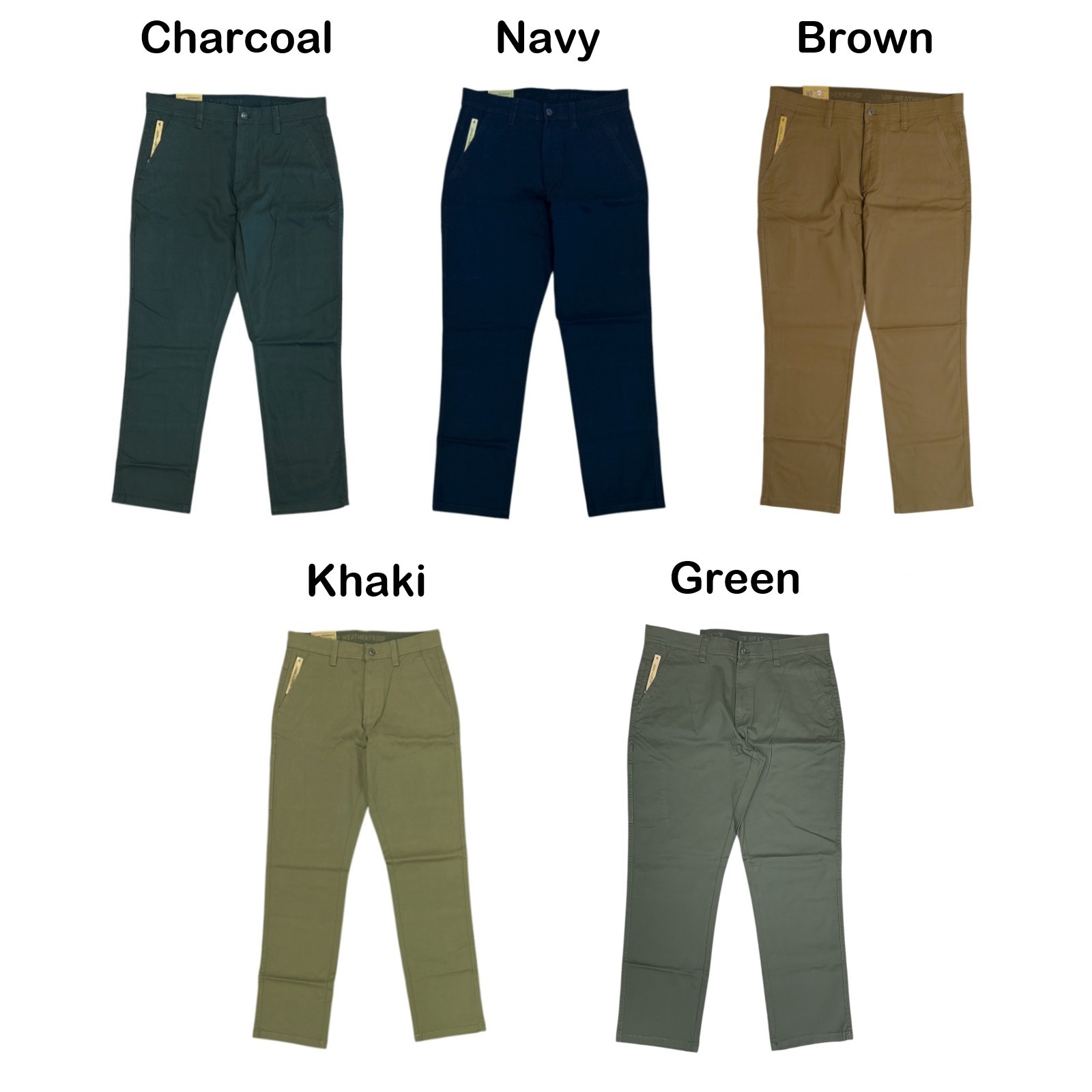 Weatherproof Men's Flex Waist Stretch Fabric 6 Pocket Commuter Utility Pant