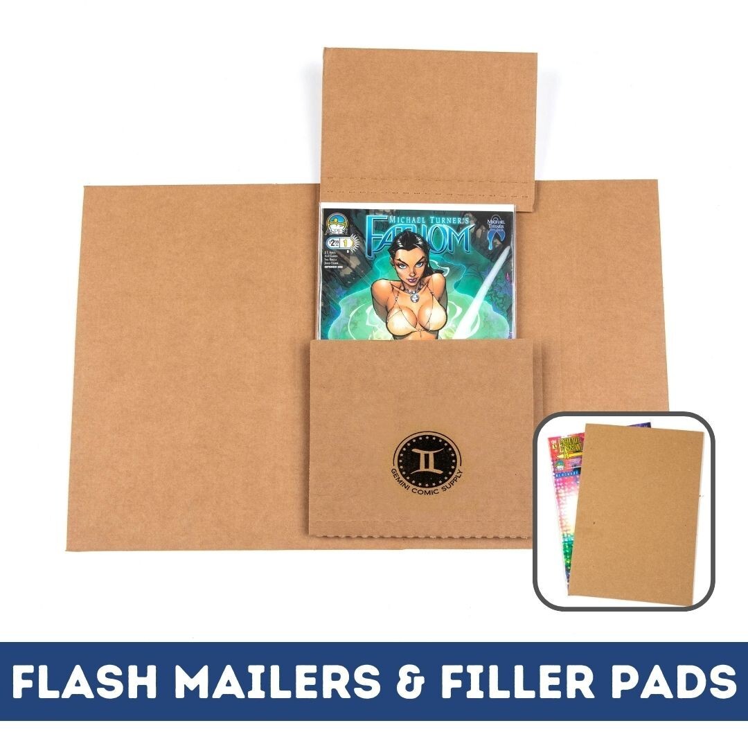 GEMINI Comic Book Flash Mailers with Filler Pads Bundle