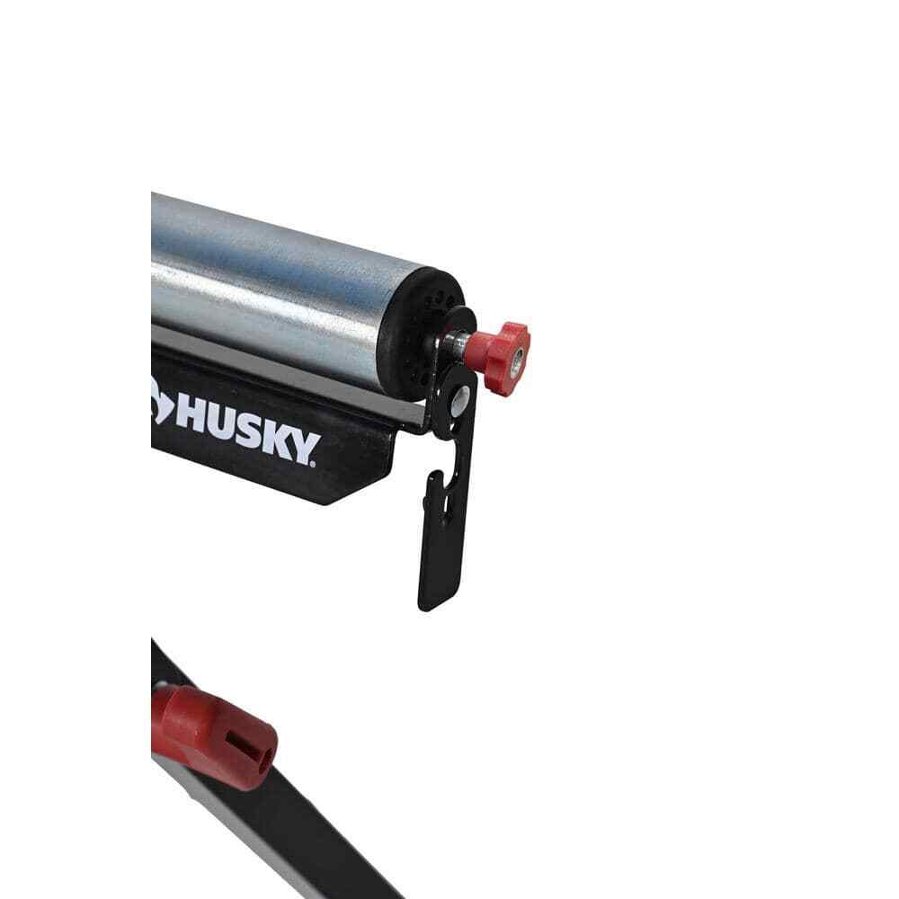 Husky 23 in. to 43 in. Stationary Steel Roller Stand with Edge Guide