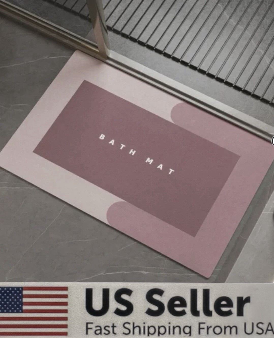 Alfombra de Baño Antideslizante Súper Absorbente Secado Rápido Rectangular