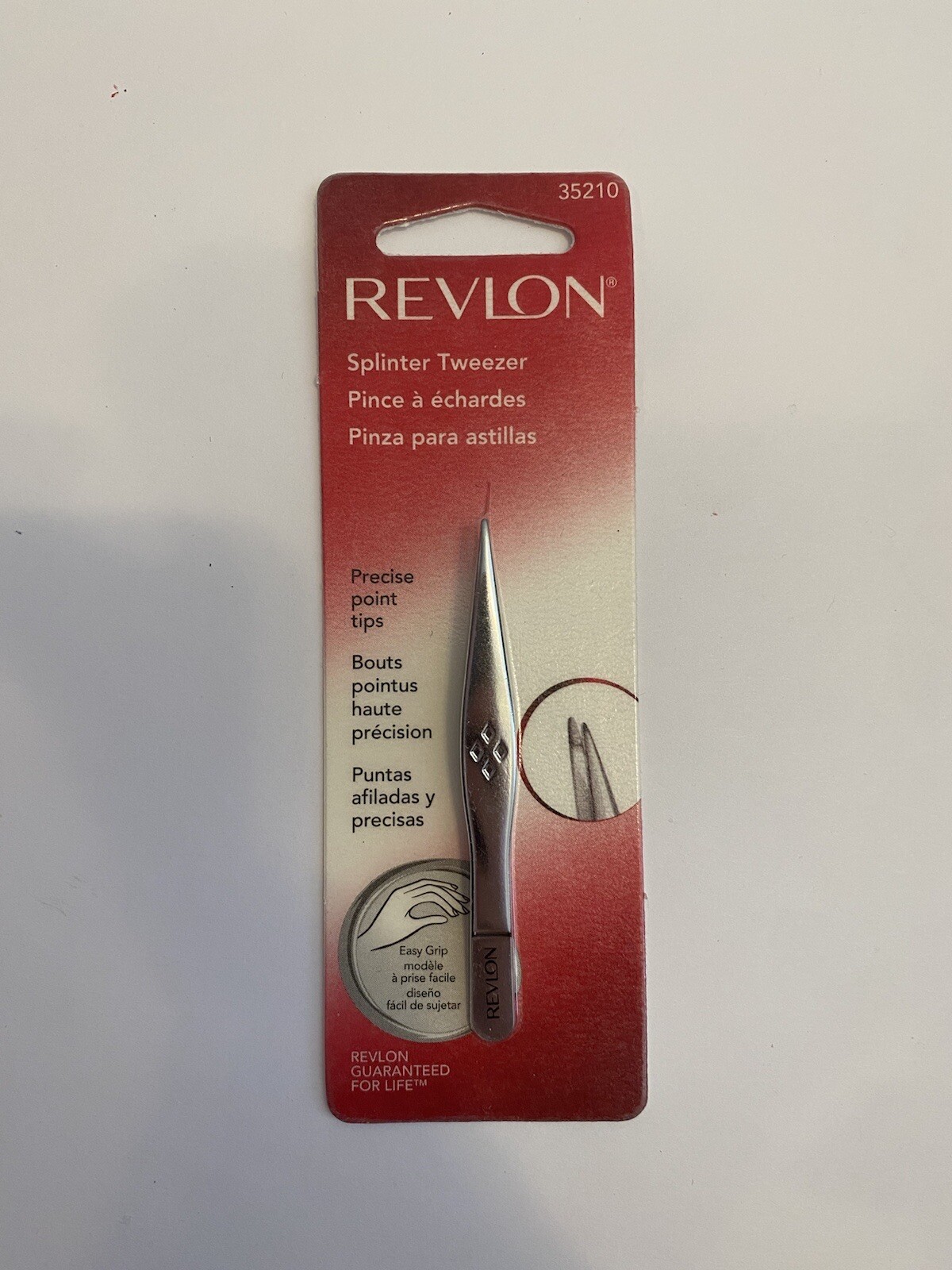 (1) Revlon Splinter Tweezer Precise Point Tips Easy Grip 35210