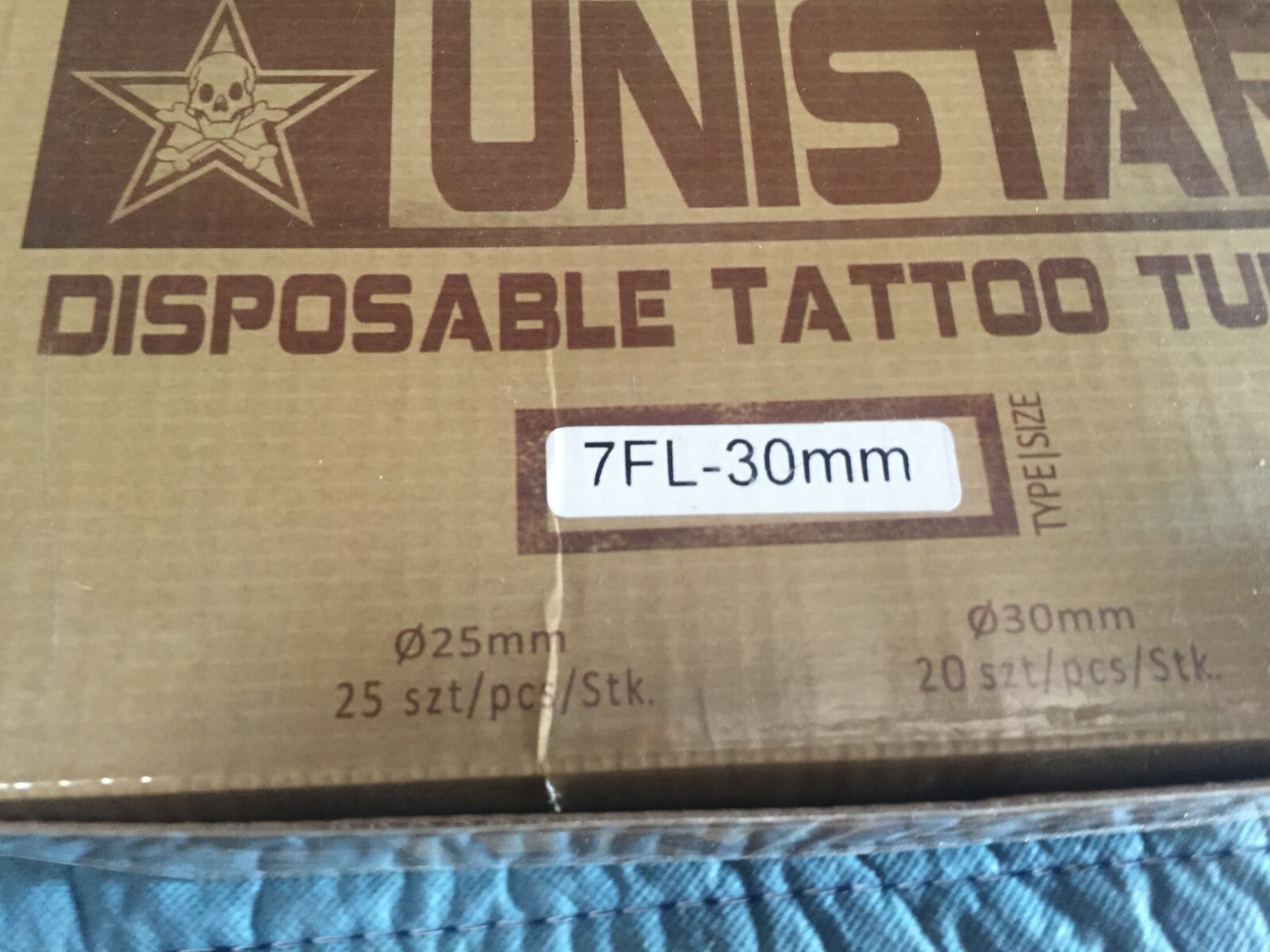 New Unistar Disposable Tattoo Cartridge Tubes 20 - 7-F-30mm W-21