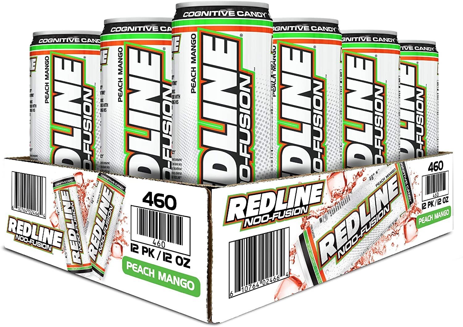 REDLINE NOO Fusion - Carbonated Pre-Workout Energy Drink | Variety Pack, 12 Cans