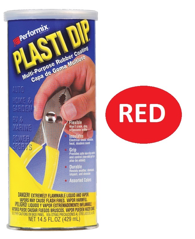 RED 14.5oz Performix PLASTI DIP Plastic Multi Rubber Grip Coating Handle Tool
