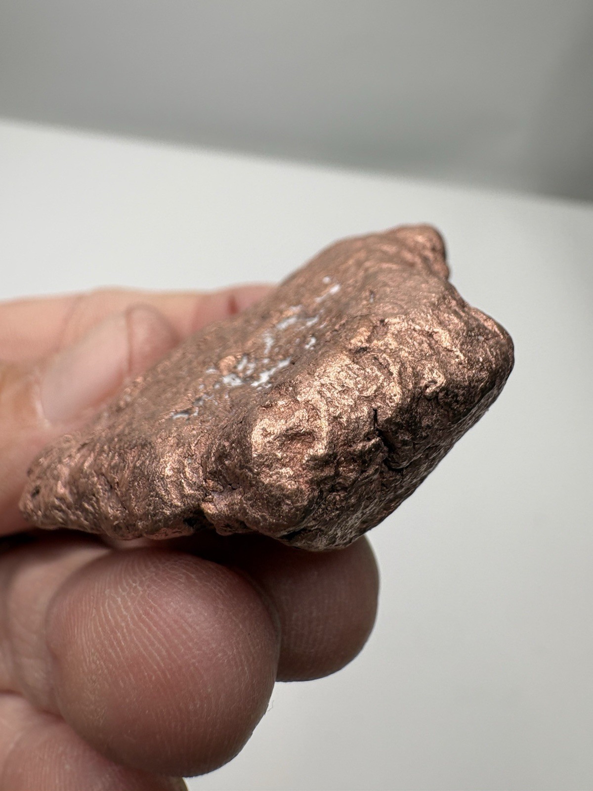 Pure Native Michigan Solid Copper Nugget Specimen Keweenaw Peninsula Mineral