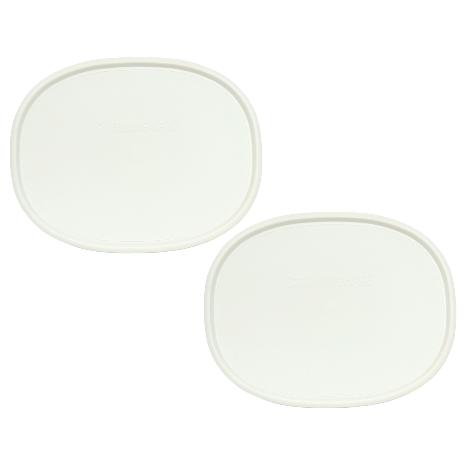 Corningware F-2-PC Oval French White Lid for 2.5qt/1.5qt Baking Dish (2-Pack)
