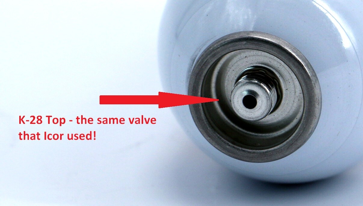 R-600a Modern Refrigerant with 7/16" Self Sealing K28 Top 6 oz can #8070a