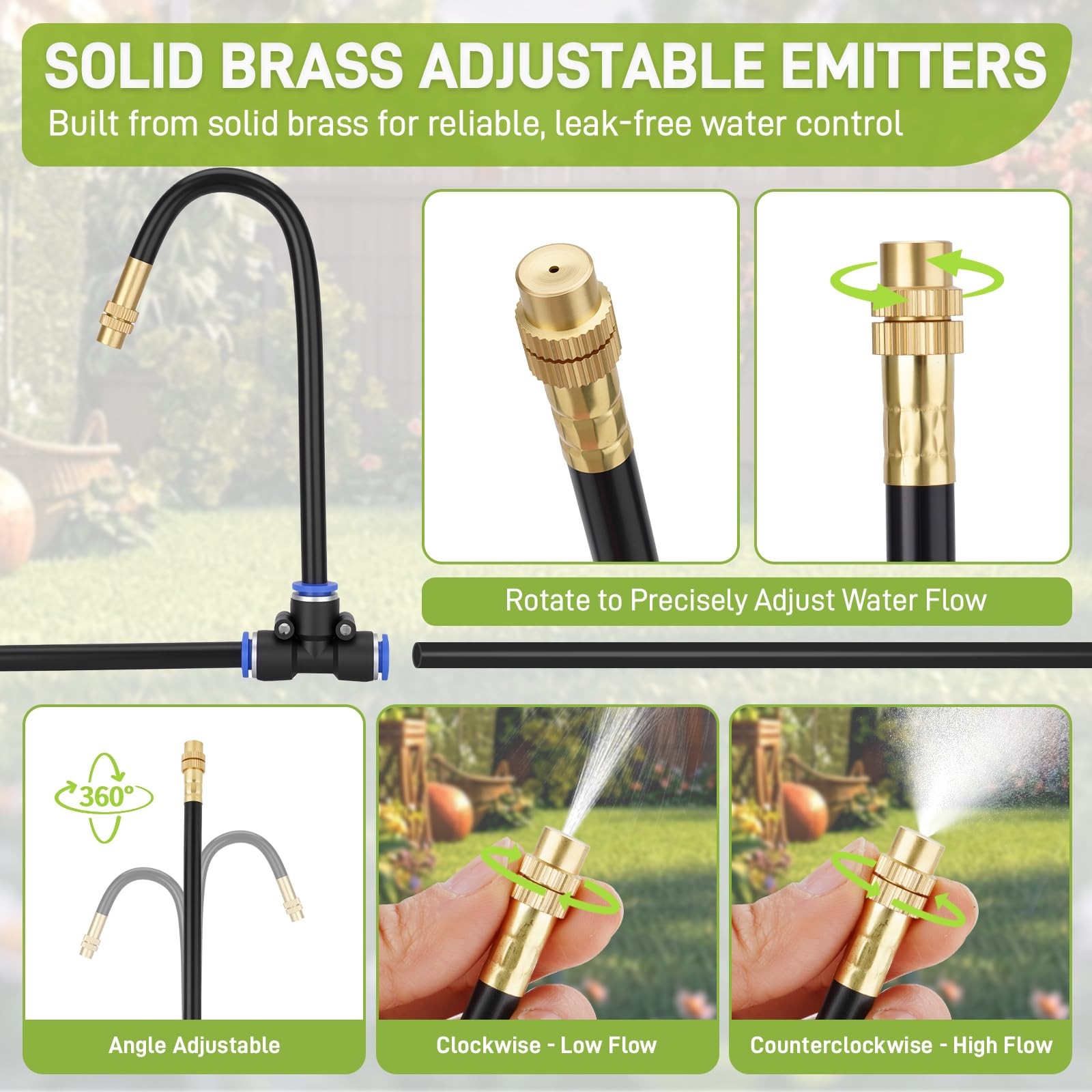 66FT Drip Irrigation System with Timer Automatic Garden Watering System for Yard