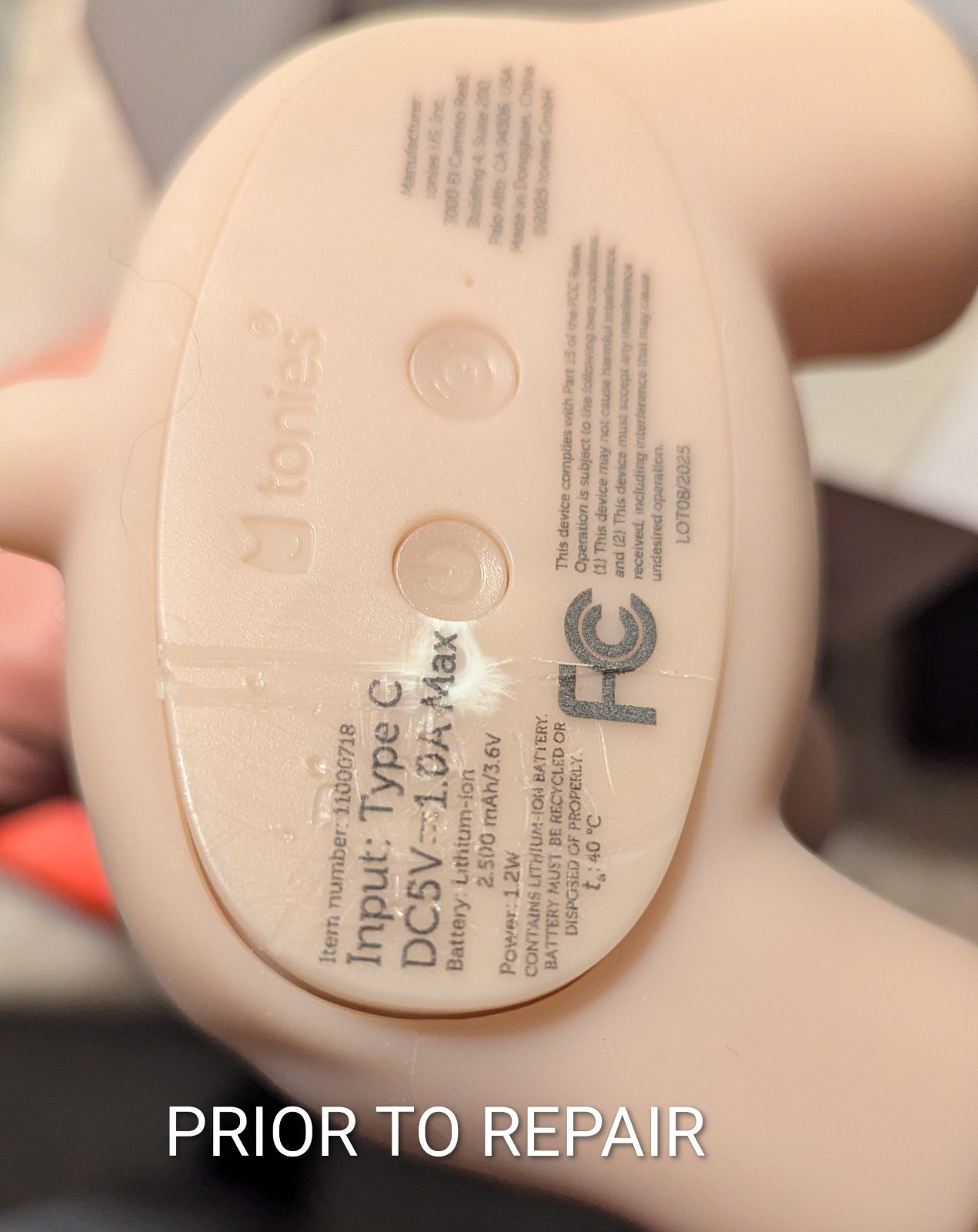 REPAIRED - Tonies Sleepy Friends Sleepy Bear Night Light - Tested And Working