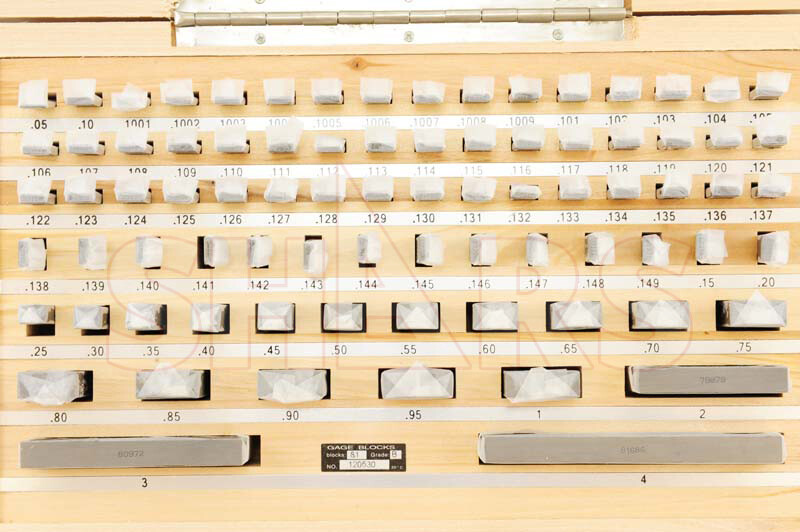 SHARS Grade AS-0 .1001 to 4.000" 81 pcs Solid Carbide Gage Block Set NEW R{