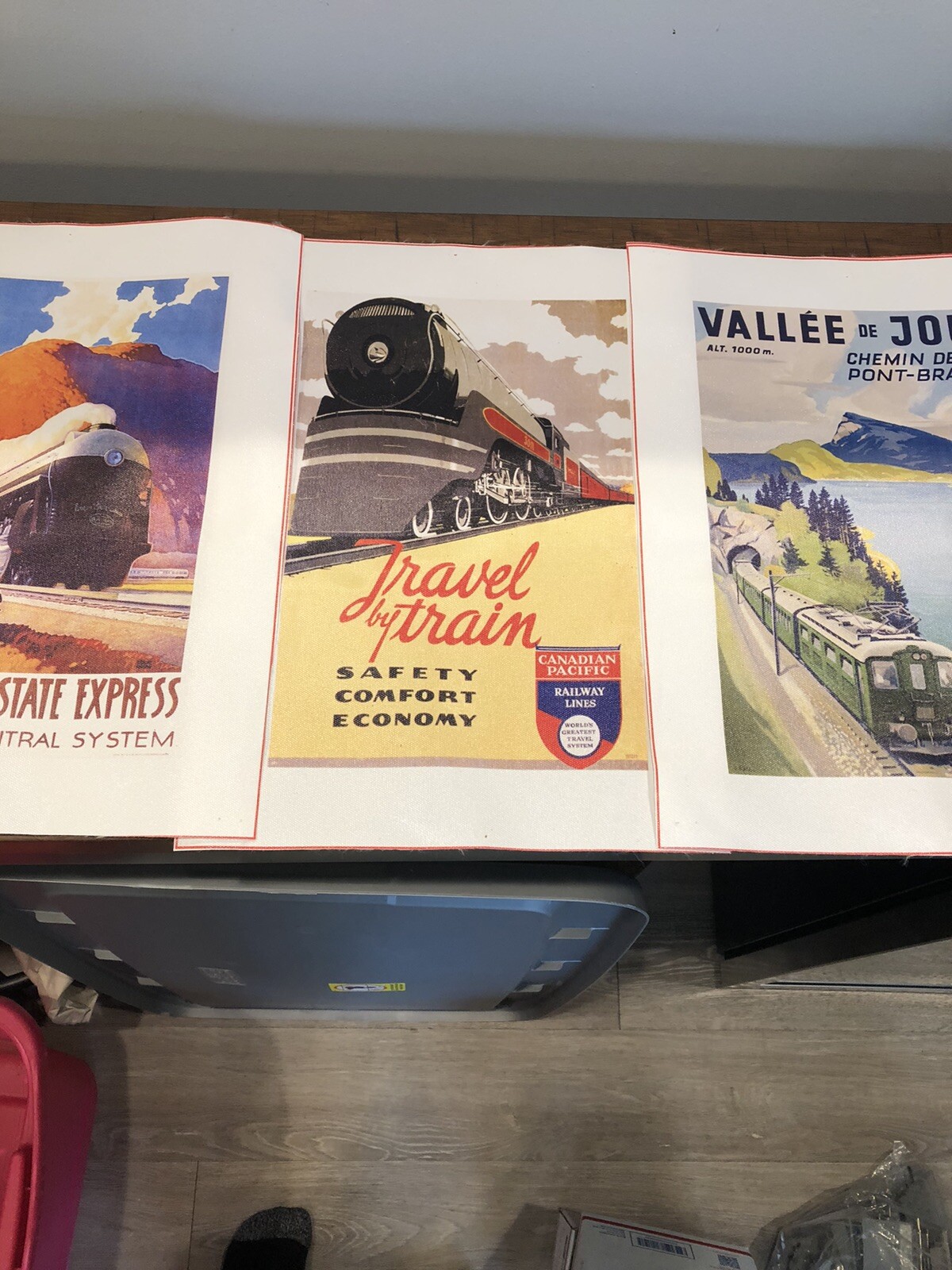 Canvas Railroad Prints, Lot Of 3, 11x15