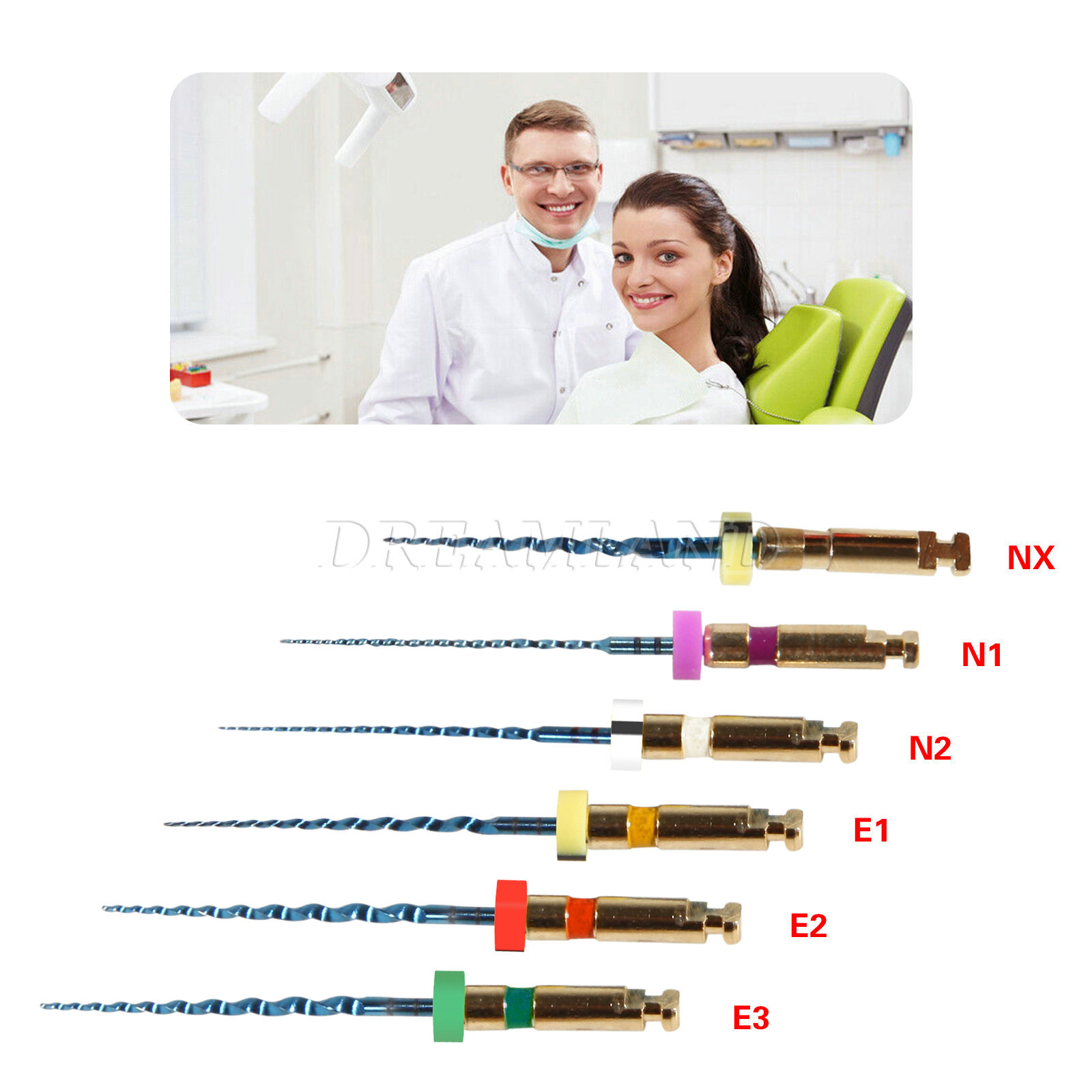 6pcs/pack Dental Endo Root Canal Super Taper Rotary Niti Files 21/25mm/31mm