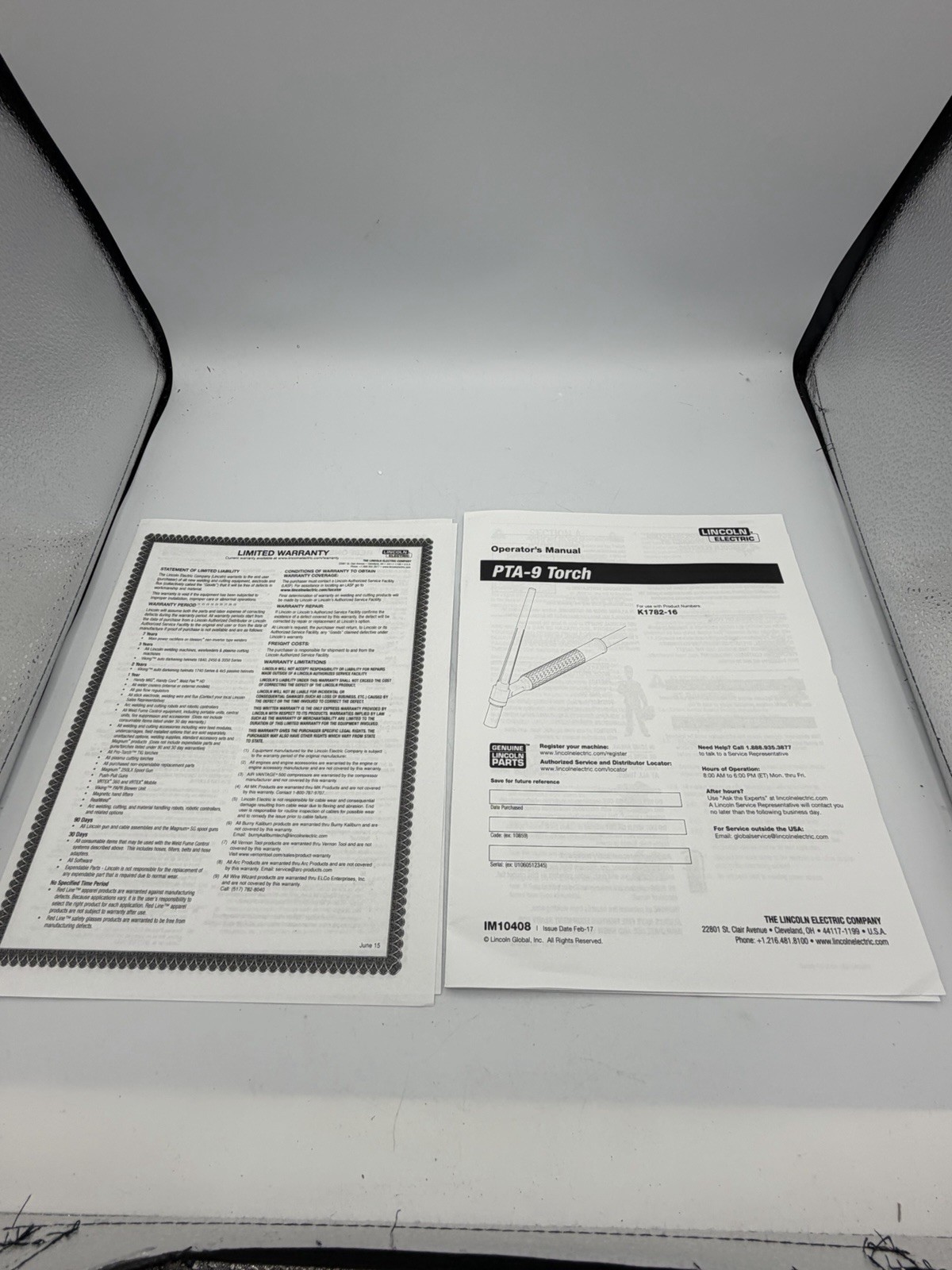 LINCOLN ELECTRIC K1782-16 LINCOLN Air-Cooled TIG Torch 55EL93