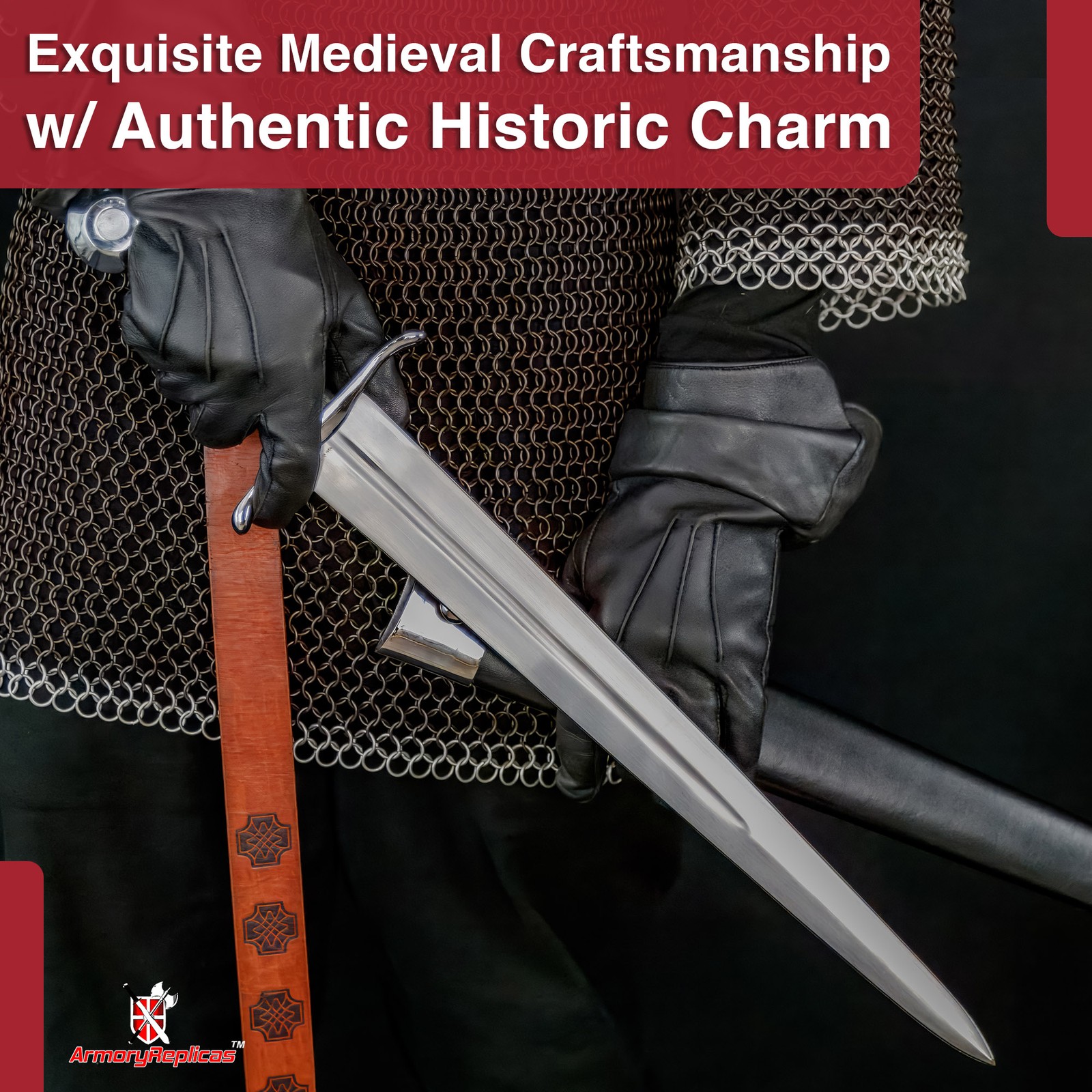 23" Medieval Coustille Dagger EN45 Steel Polished Sharp Blade w/ Scabbard