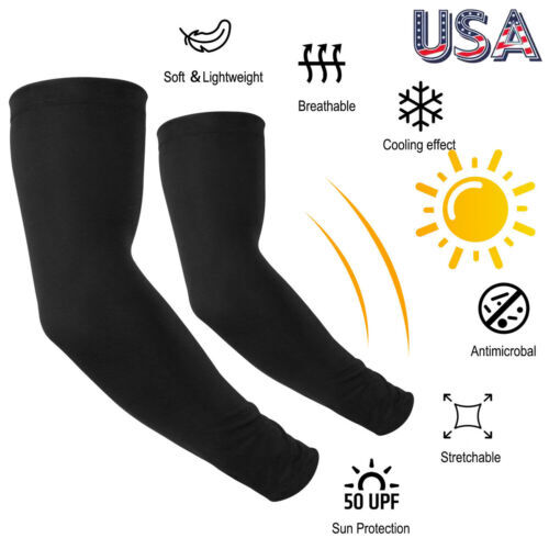 3 Pairs Cooling Arm Sleeves Cover UV Sun Protection Sports Outdoor For Men Women