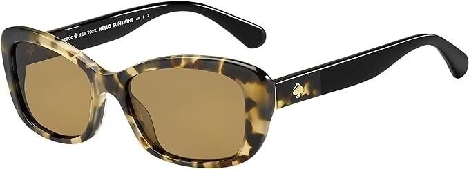 New Kate Spade Sunglasses Claretta/P/S 0581/SP Havana Black Polarized 53mm