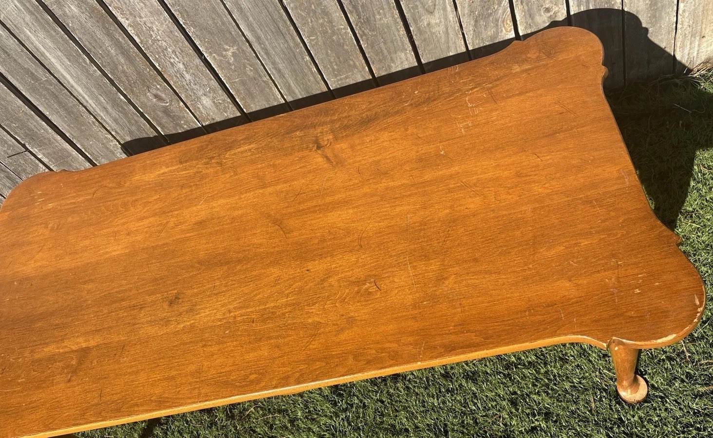 Vintage Mid Century Maple 1776 Porringer Country French Ethan Allen Coffee Table