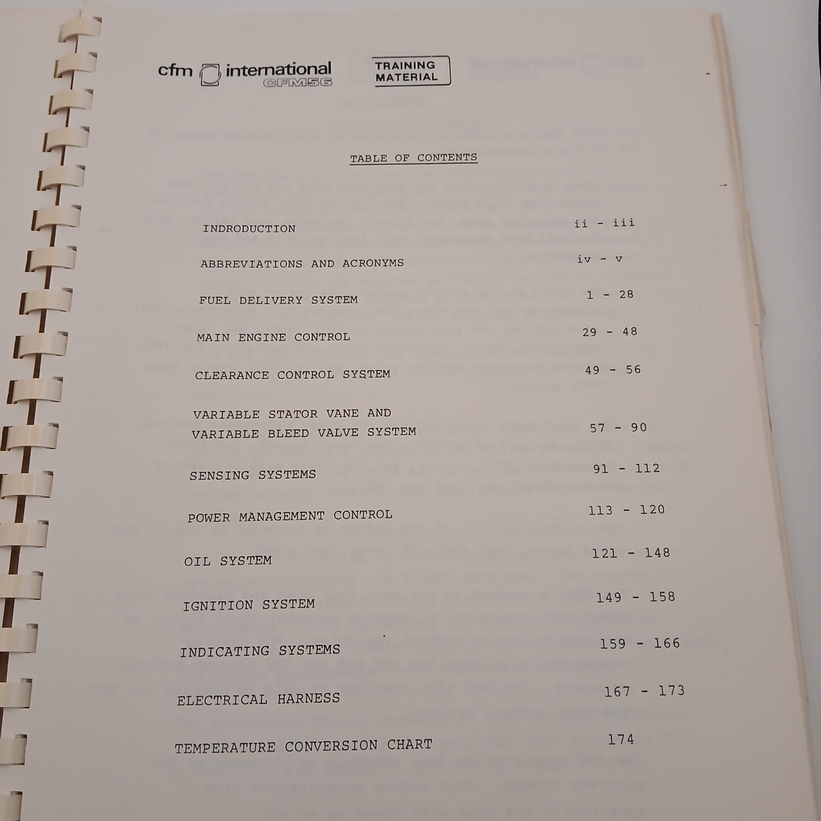 Vintage CFM International CFM56 Turbofan Engine - Engine Systems Training Manual