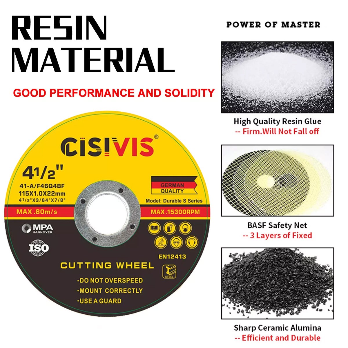 50X Cut Off Wheels 4-1/2" Metal & Stainless Steel Angle Grinder Cutting Disc