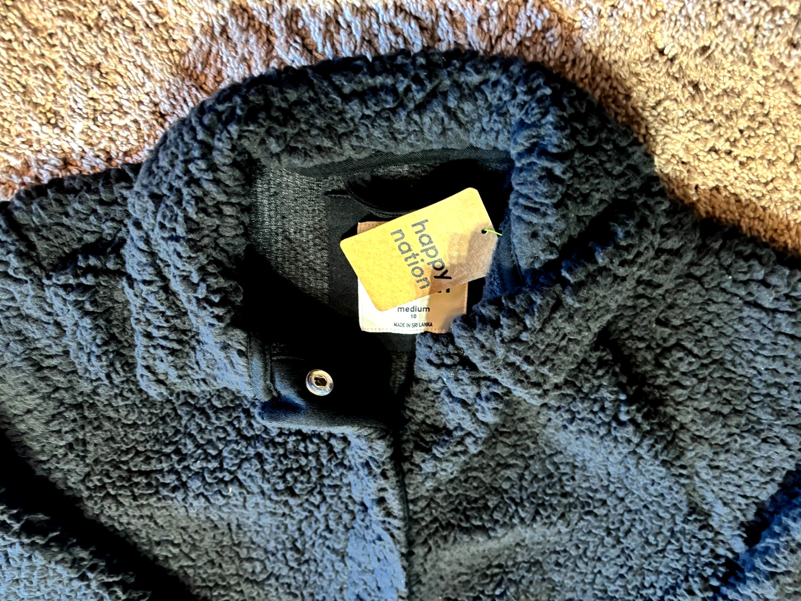 Happy Nation Victorias Secret Fleece Jacket Teddy Bear Size Girls M 10 NEW