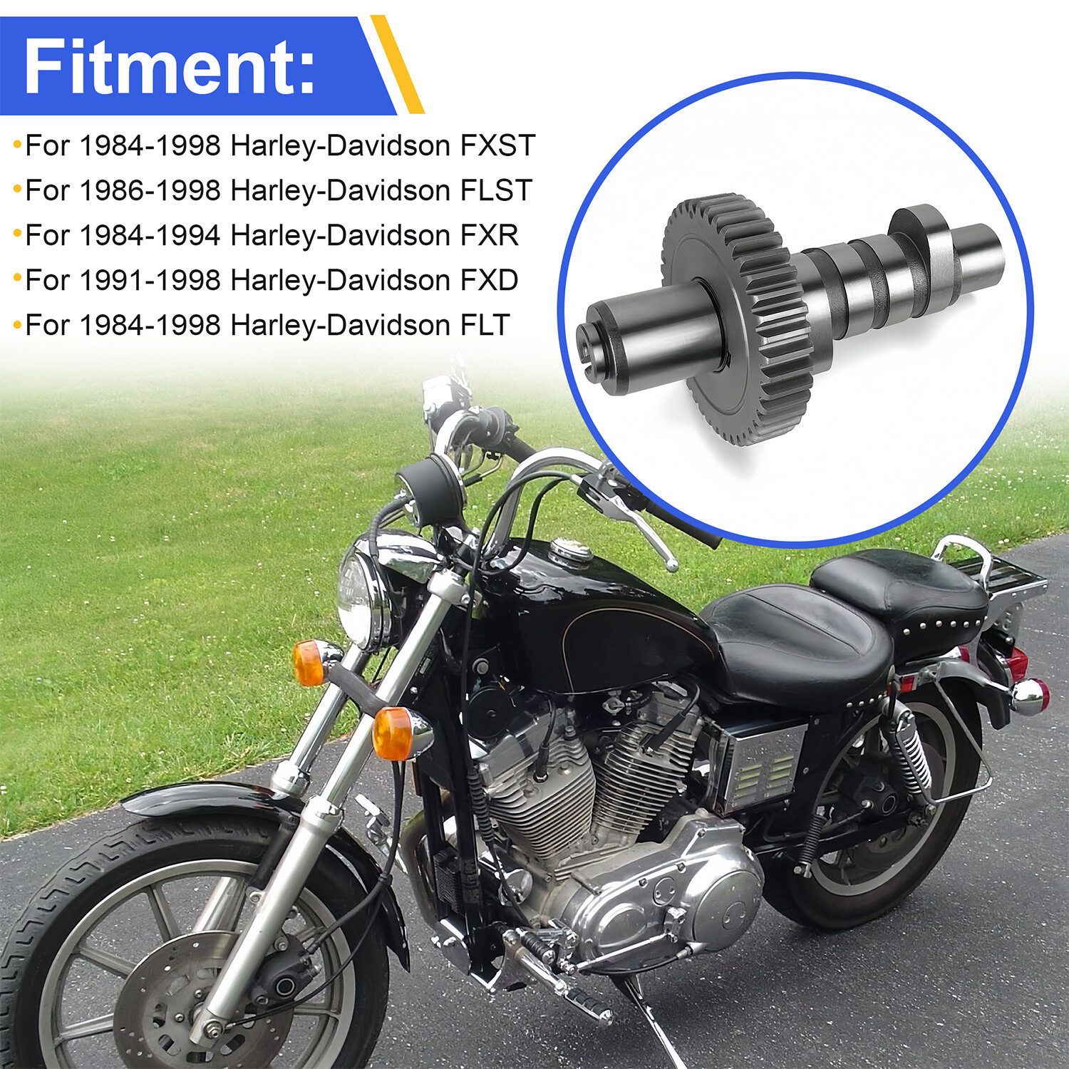 EV27 Replacement Camshaft for Andrews 291127 in Harley Evolution Big Twin Motors