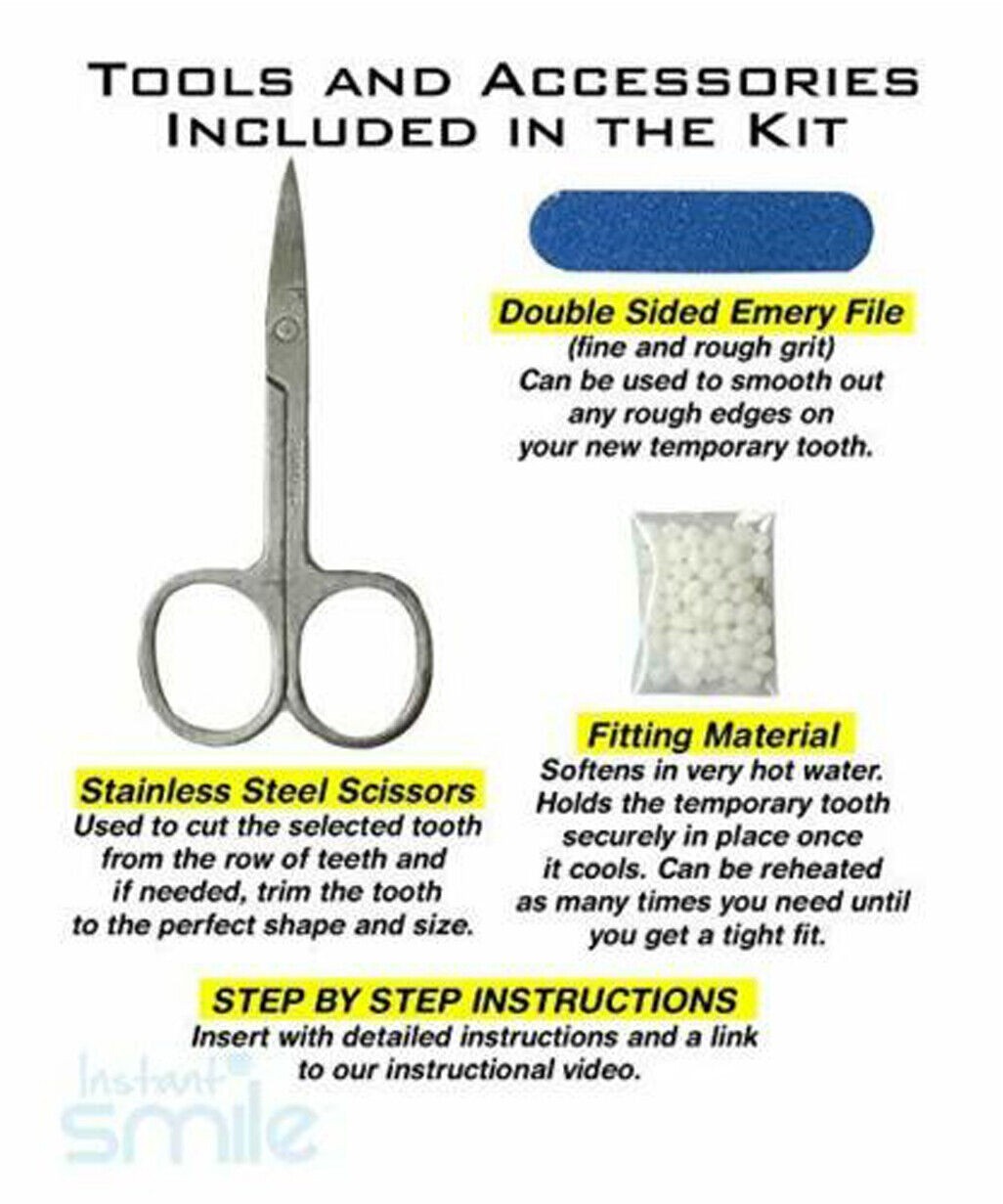 Instant Smile Multi-Shade Temporary Tooth Repair Kit 3 SHADES-Rapid Repair