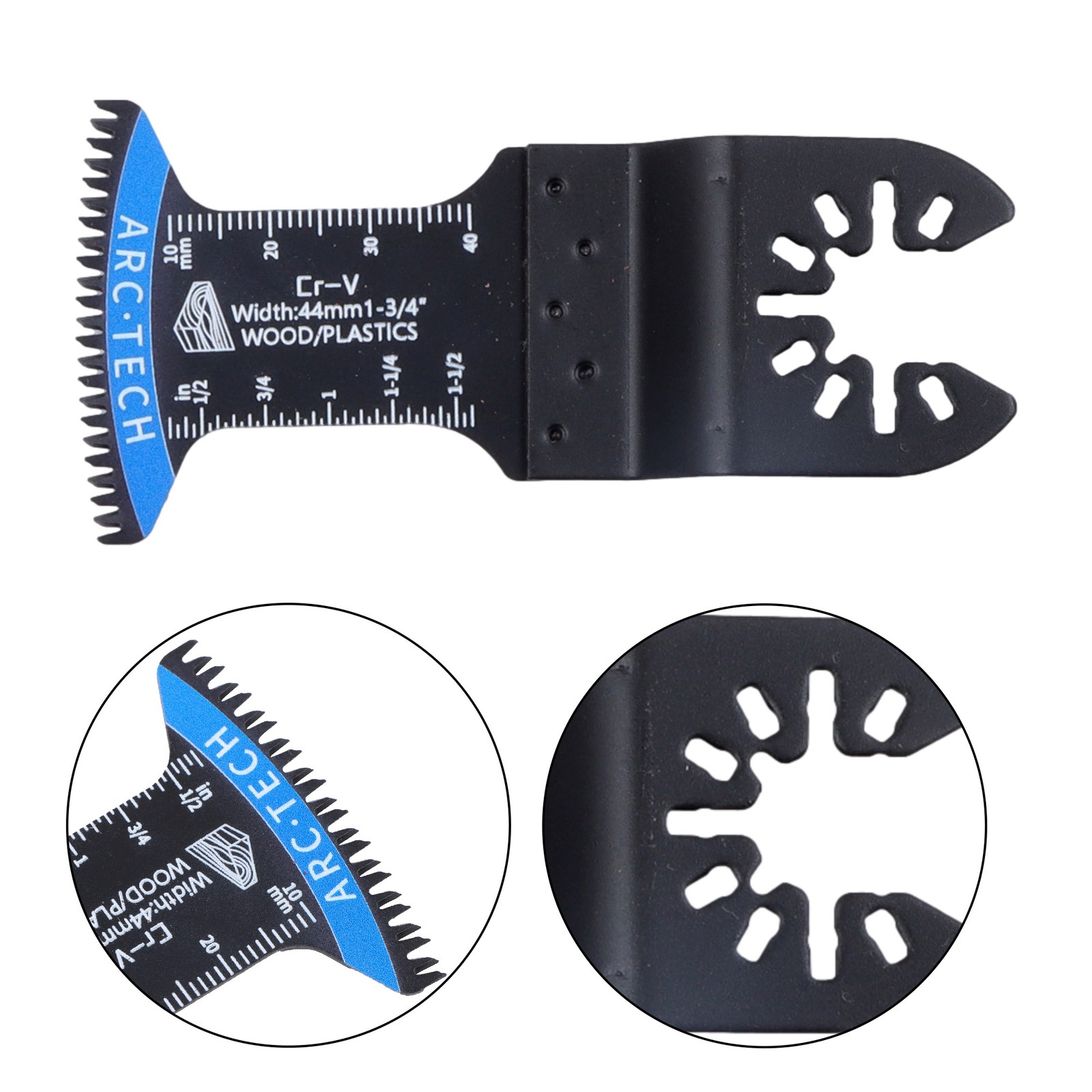 124PCS Oscillating Tool Blade Set Titanium Multi-Tool Blades with Sandpaper