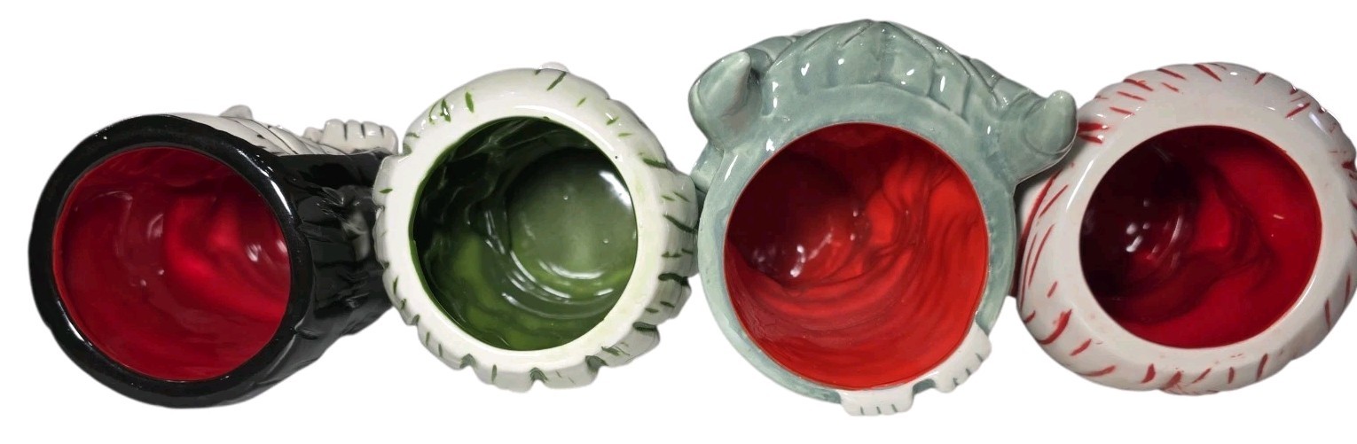 Geeki Tikis Krampus Annabelle The Nun Exorsist Horror Ceramic 18oz Mug Lot Of 4